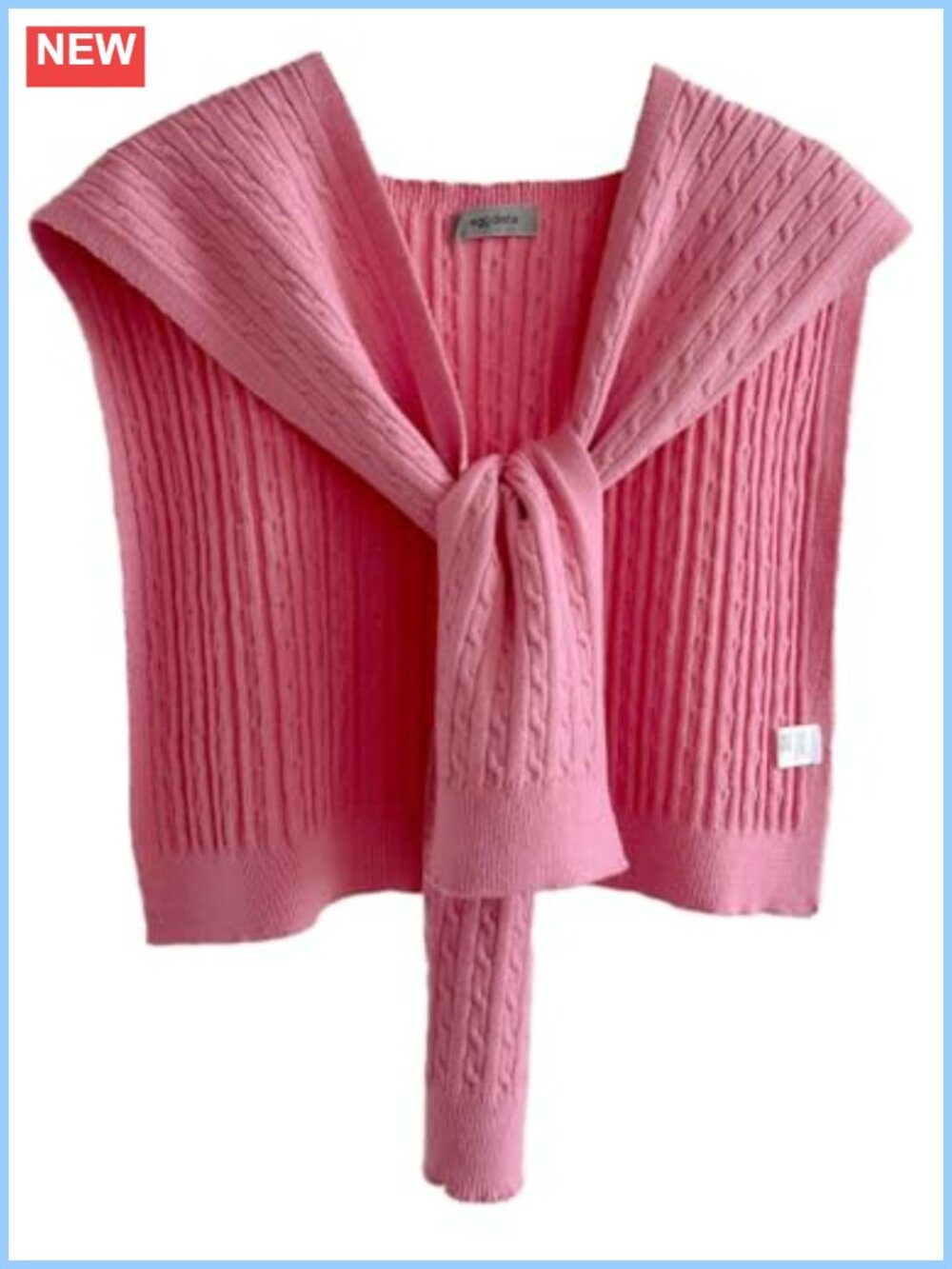 Cable Knit Sweater Shawl Wrap Poncho Shoulder Scarf One Size